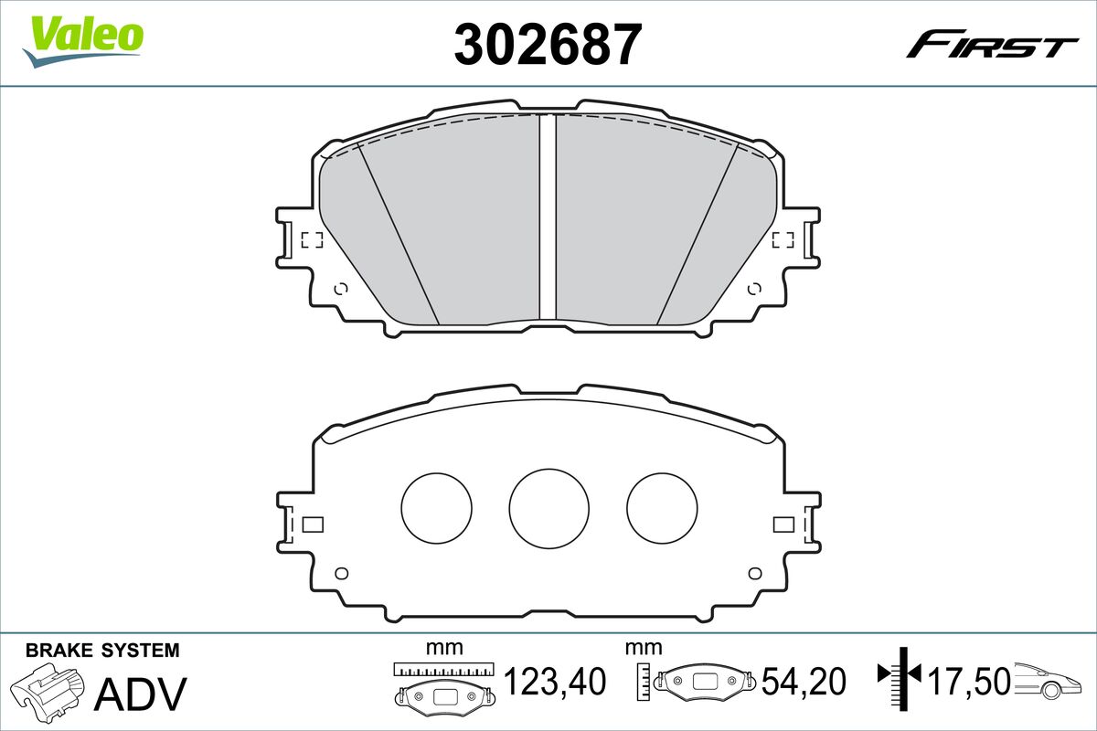 Set placute frana,frana disc 302687 VALEO